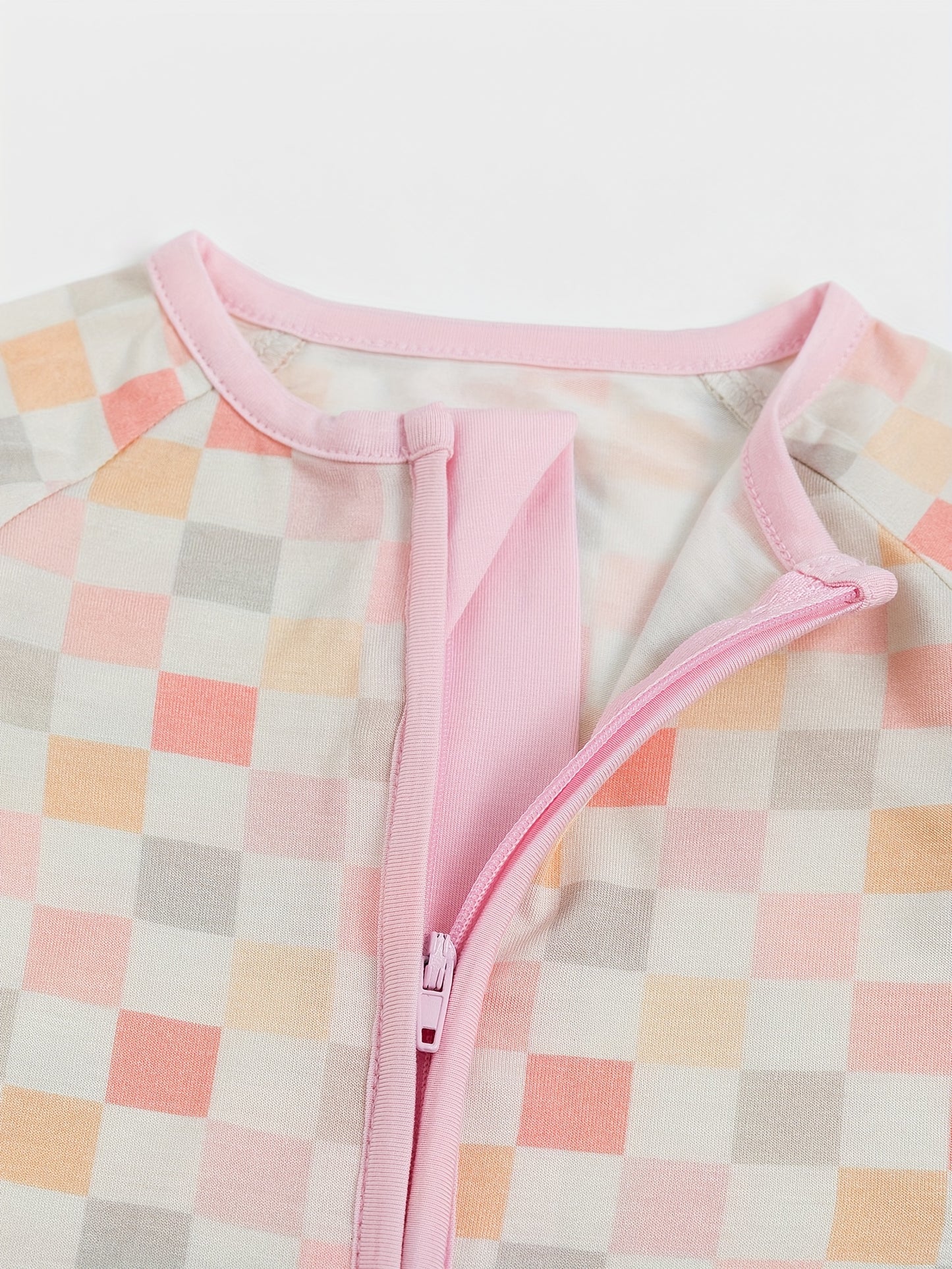 Cozy Bamboo Fiber Long Sleeve Baby Romper Jumpsuit - Soft, Breathable, Foldable Foot Cover, Zipper Design, Comfortable Wear - Perfect for Baby Boys and Girls, Everyday Casual Wear